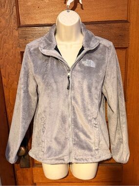 The North Face Women's Light Gray Plush Fleece Zip Jacket